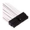 Corsair Premium Individually Sleeved ATX 24-Pin Cable, Type4 Gen4, White, Mesh Paracord, In-Line Capacitors