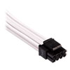 Corsair Premium Individually Sleeved EPS12V/ATX12V Cables, Type4 Gen4, White, Mesh Paracord, In-Line Capacitors