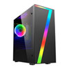 CiT Seven Chassis, RGB Front Panel, Acrylic Window, 1x 120mm Fan, Radiator Support, MicroATX/Mini-ITX