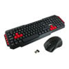 Xclio WS-880R Wireless Gaming Keyboard and 3 Button Mouse 2.4GHz with Nano USB Red/Black
