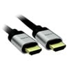 0.5M Xclio HDMI 2.1 (Male) to HDMI (Male) Performance Cable, Braided, 8K 60Hz 48Gbps, Aluminium Hood, Silver