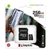 256GB Kingston Canvas Select MicroSDHC Memory Card, Class 10, 100MB/s Read, 85MB/s Write, Inc Adapter