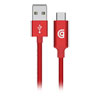 2M Griffin GP-040-RED USB-C to USB-A USB  Premium Braided Charge and Sync Cable, Red