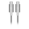2M Griffin GP-041-SLV USB-C to USB-C USB3.1 Premium Durable Braided Charge/Sync Cable Silver upto 65W