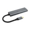 Akasa 4 Port USB-C Hub, USB-C (Male) to 4x USB-A (Female), Powered USB 3.0 Hub, Aluminium, Plug and Play