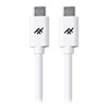 1M ZAGG iFrogz UniqueSync Durable Cable, USB C to C, USB 2.0 Fast 3.0A Charge & Sync, 50W White