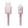 1.5M ZAGG iFrogz UniqueSync PREMIUM Durable Braided Cable, USB A to Micro USB, Charge & Sync, Rose Gold