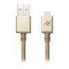 1.5M ZAGG iFrogz UniqueSync PREMIUM Durable Braided Cable, USB A to Micro USB, Charge & Sync, Gold