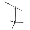 Gravity MS4222B Short Microphone Stand, Folding Tripod Base, 2-Point Tilt and Position Adjustment Telescoping Boom