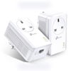 TP-LINK TL-PA7017P KIT AV1000 Gigabit Passthrough Powerline Starter Kit, OFDM, 802.3u/ab