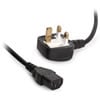 40cm Xclio Power Mains Cable, UK Plug - IEC13 Kettle Lead, Moulded, 5A, Certified Black
