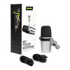 Shure MV7 USB Dynamic Microphone with Onboard DSP, Headphone Output, Adjustable Gain, and XLR Output - Silver