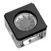 EK-Quantum Flow Indicator D-RGB, 3x G1/4" Ports, 2x LEDs, Anodised Aluminium Cover, Acrylic, Black
