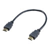 30cm Akasa 4K Short HDMI Cable, Male-to-Male, upto 4K@60Hz, 18Gbps, 3D, Gold-Plated Connectors, Black