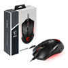 MSI CLUTCH GM08 FPS Gaming Mouse, Optical, Red LED Lighting, 4200dpi, 6 Buttons, Adjustable Weight, USB