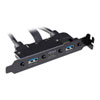 Akasa AK-CBUB52-50B USB 3.1 Gen2 Internal to External PCI Bracket, 1x USB 3.1 Gen 2 Type-C, 2x USB 3.1 Gen 1 Type-A