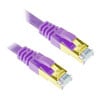 3M Xclio Purple Flat CAT7 Ethernet Cable RJ45 10Gbps Shielded Tangle Free LSZH