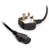 1.5m Xclio PSU Power Mains Cable, IEC13 Kettle Lead, Moulded, 5A, Certified UK Plug Black