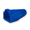 Pack of 100 Xclio RJ45 Network Cable Connector Boots, Snag-free, CAT5/5e/6, Blue