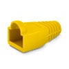 Pack of 100 Xclio RJ45 Network Cable Connector Boots, Snag-free, CAT5/5e/6, Yellow