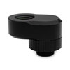 EK Quantum Torque Rotary Offset 14 Adapter, Black, Male/Female, G1/4" Revolvable Adapter Fitting, CNC Machined Brass