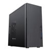 CiT Course, Black, micro ATX Chassis w/ Brushed Aluminium Front Panel, 80mm Rear Fan, MicroATX/Mini-ITX