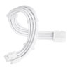SilverStone SST-PP07E-PCI8W-V2 6+2 Pin (PCIe) Power Cable Extension, 16 AWG, White