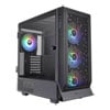 ThermalTake Ceres 500 TG ARGB Black Mid Tower Chassis, Addressable RGB LEDs, 4x 120mm Fans, mATX/ATX/EATX