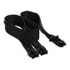 Corsair Premium 600W 16-Pin PCIe 5.0 12VHPWR PSU Cable, Black, Individual Mesh Paracord Sleeving 600W TDP
