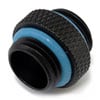 XSPC G1/4 5mm Male To Male Fitting, Brass, Matte Black, Tool-Free Installation