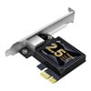 1 Port tp-link TX201 2.5 Gigabit PCIe Network Card, RJ45 LAN port, 10/100/1000/2500 Mbps Ethernet, PCIe 2.1