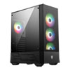 MSI MAG FORGE 112R, Black, Mid-Tower w/ Tempered Glass Window, 4x 120mm ARGB Fans, ATX/mATX/mITX