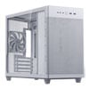 ASUS PRIME AP201, White, MicroATX Chassis w/ Tempered Glass, 1x 120mm Fan, USB 3.2 Gen2 Type-C, MicroATX/Mini-ITX