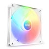 140mm NZXT F140 RGB Core Single Fan, White, 7 Blades, 500-1500rpm, 90.79 CFM, 34.4dB, Fluid Dynamic Bearing, 4-Pin PWM