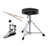 Roland DAP-3X V-Drums Accessory Package, Hickory Drumsticks, Steel/PVC Drum Throne & Kick Pedal