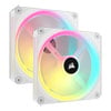 140mm CORSAIR iCUE LINK QX140 RGB White, 7 Blade, PWM, ARGB LEDs, Magnetic Bearing, Dual Starter Kit w/ Hub, iCUE Link