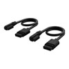 CORSAIR iCUE LINK Slim Cables, 2x 200mm Straight/Slim 90°, Up To 7 Amps Current, Flexible Positioning Options