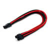 Xclio 8-pin to 4+4 pin Braided EPS Cable, Black/Red