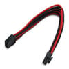 Xclio 8-pin to 8-pin Braided EPS Cable, Black/Red