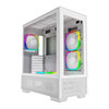 Montech SKY TWO White Mid Tower Chassis, 4x 120mm ARGB Fans, mITX/mATX/ATX
