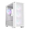 Montech AIR 100 ARGB Case, White, MicroATX Chassis w/ Tempered Glass Window, 4x 120mm ARGB Fans, MicroATX/Mini-ITX