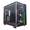 Montech KING 95 PRO Mid Tower Chassis, Black, Dual Chamber, 2x 140mm/4x 120mm ARGB Fans, 10 Port ARGB HUB,ATX/mATX/mITX