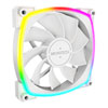 120mm Montech RX120 PWM Fan, White, ARGB, 9 Blade, 800-1600rpm, 59 CFM, Hydro Dynamic Bearing, 4-Pin PWM