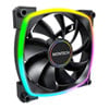 140mm Montech AX140 PWM Fan, Black, ARGB, 9 Blade, 600-1600rpm, 90.5 CFM, Hydro Dynamic Bearing, 4-Pin