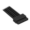 CORSAIR Premium Individually Sleeved Serial ATA (SATA) Cable, Black, Type 5 (Gen 5), Triple Layer Mesh Paracord