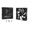 140mm be quiet! Pure Wings 3, 7 Blade, Upto 1200RPM, Upto 57.4CFM Airflow, 21.9dB Max, 3-pin