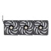 3x 120mm Thermaltake TOUGHFAN EX12 Pro, 9 Blade, 500-2000rpm, PWM, 70.8CFM, Magnetic Connection, Black