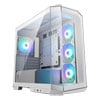 MSI MAG PANO M100R PZ, White, Micro-ATX Chassis w/ Tempered Glass Window, 4x 120mm ARGB Fans, USB 3.0, mATX/mITX