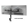 CONX Dual Monitor Stand, supports up to 30" Monitors, Height/Tilt/Rotate/Swivel/Pivot Desk Clamp, 75/100mm VESA