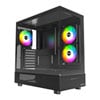 Montech XR Dual Window Compact Mid Tower Chassis, Black, 3x 120mm ARGB Fans, 2x USB 3.0, 1x USB TYPE-C, ATX/mATX